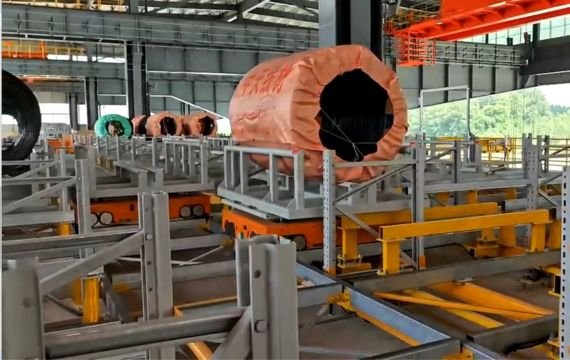 Automatic stereoscopic warehouse case 2 metal raw materials