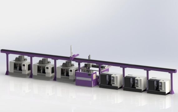 MG high-speed intelligent truss robot production line