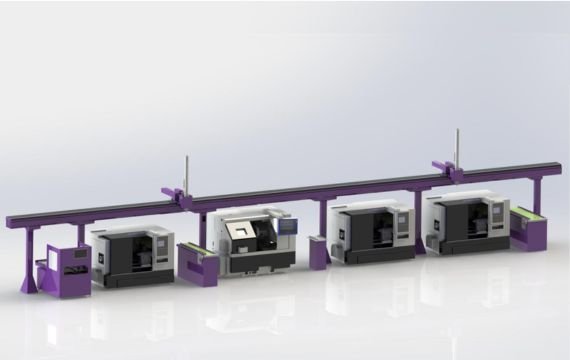 MB composite high-speed intelligent truss robot production line