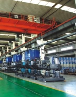Robot automatic painting production line