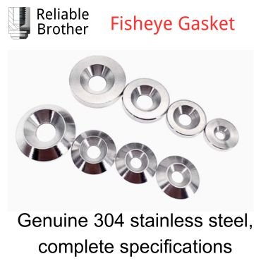 304 stainless steel countersunk solid bowl countersunk hole gasket concave decorative washer piece fish eye gasket