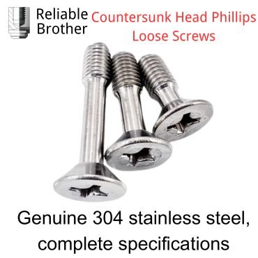 Countersunk Head Phillips Loose Screws
