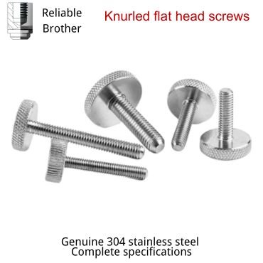 Knurled flat head screws