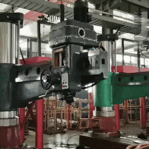 TEFU Z3080X25 heavy duty swing arm drilling machine assembled and commissioned in the workshop