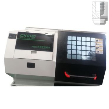 The Reliable Brothers CK6150 CNC lathe is fully protected by an outer cover to prevent splashing of cutting fluid.